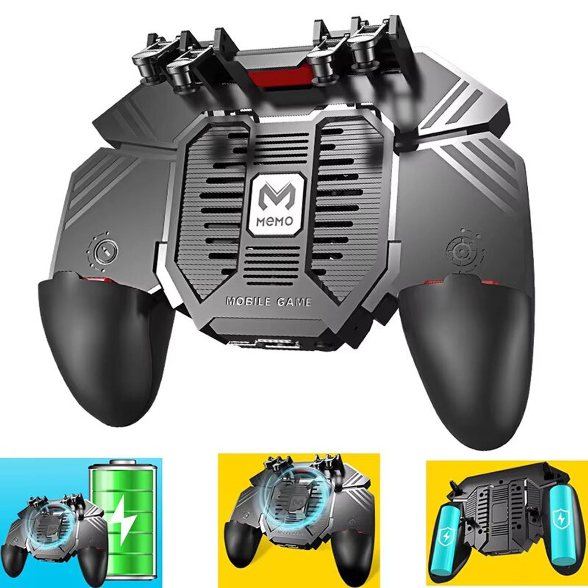 MEMO - Gamepad Gatillero Memo AK77 Cooler Joystick Freefire Warzone COD Pubg