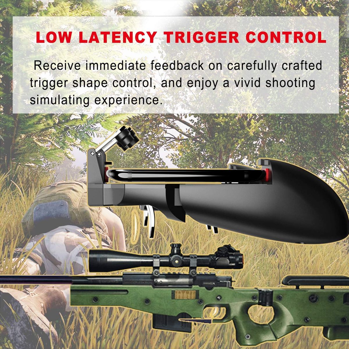 MEMO - Gamepad Gatillero Memo AK77 Cooler Joystick Freefire Warzone COD Pubg