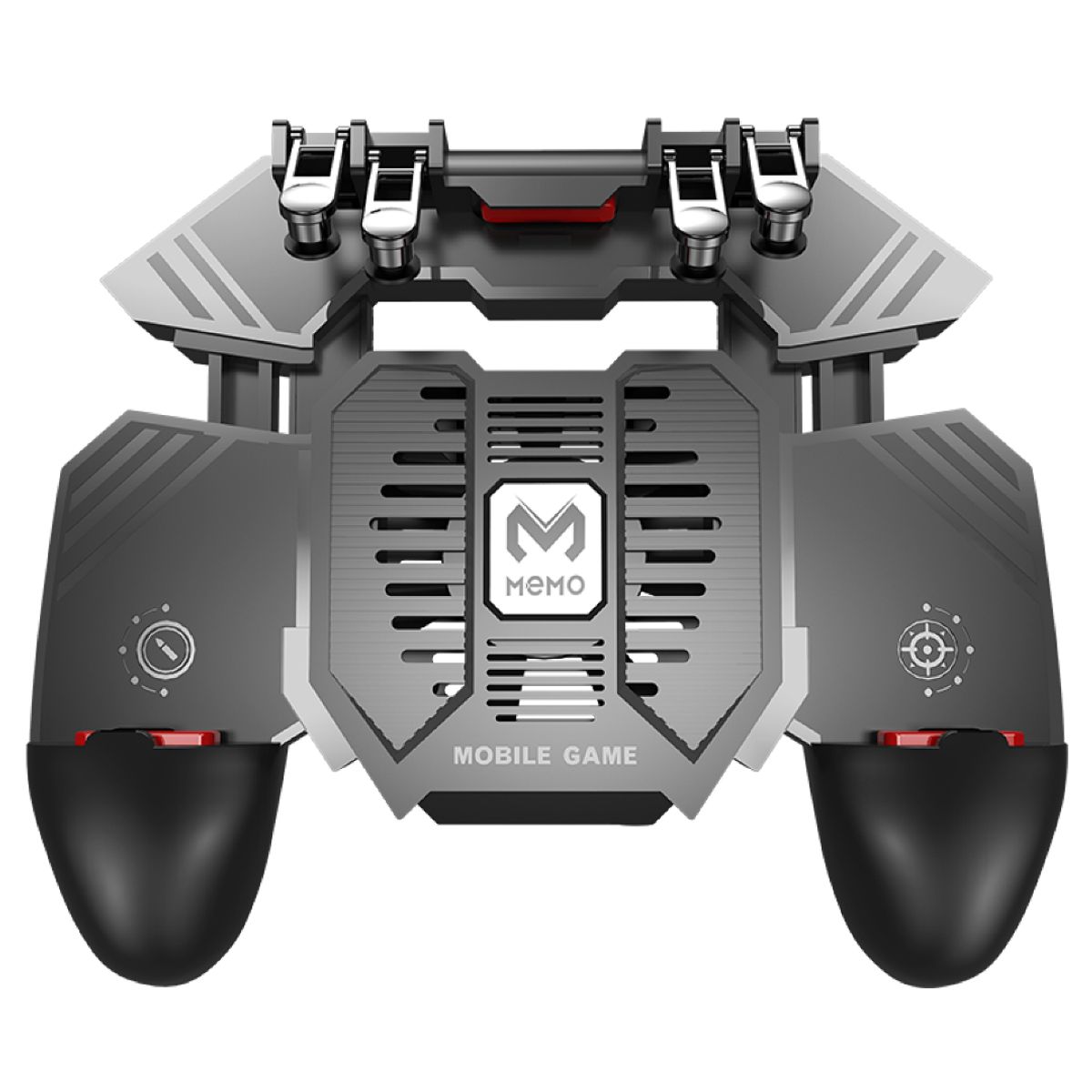 MEMO - Gamepad Mando Memo AK77 Con 4 Gatillos Ventilador y Power Bank.