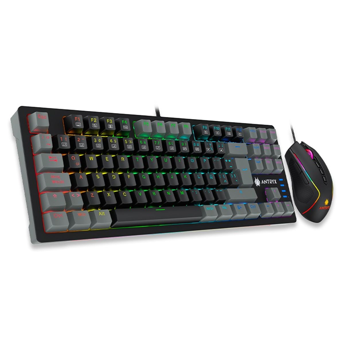 ANTRYX - KIT GAMING ANTRYX GC-5500 TECLADO MECANICO + MOUSE SWITCH BLUE