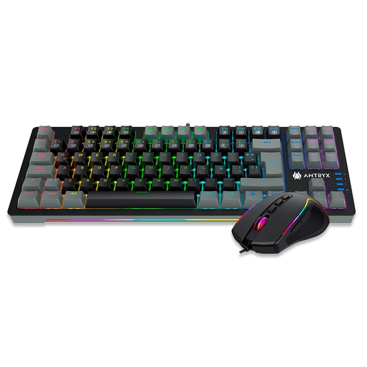 ANTRYX - KIT GAMING ANTRYX GC-5500 TECLADO MECANICO + MOUSE SWITCH RED