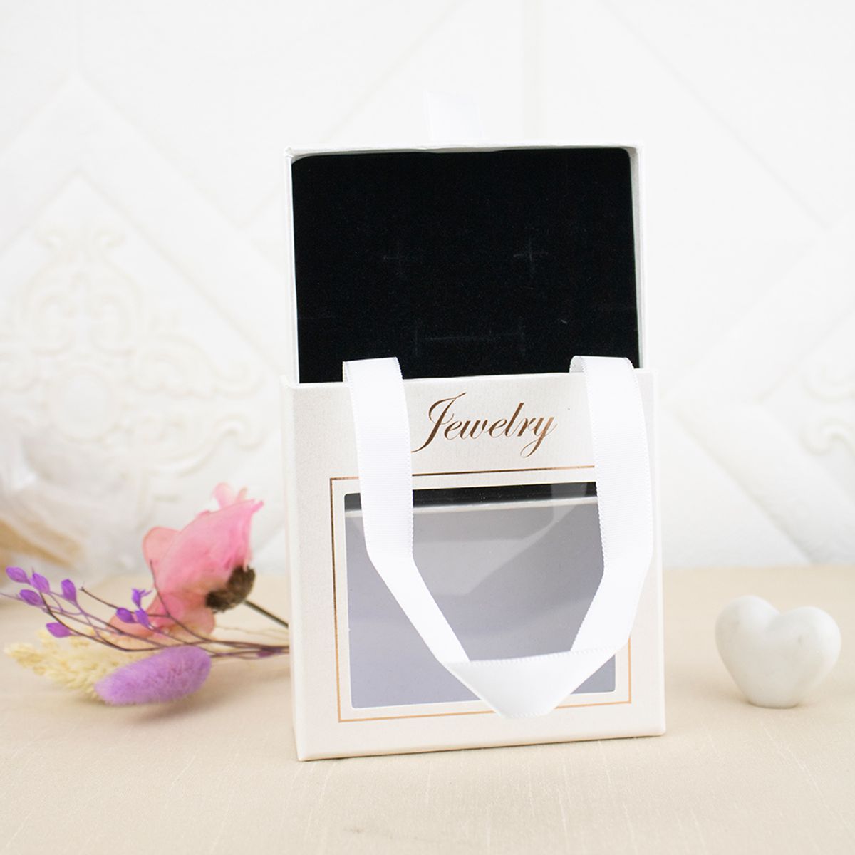 CLEO JOYAS & ACCESORIOS - Estuche Cajita Anillo Negra