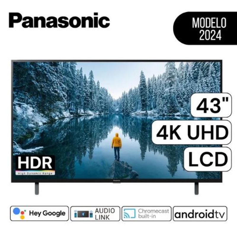 PANASONIC - Televisor Panasonic Smart TV 43"  Pulg. 4K UHD Android TC-43MX700P - Negro