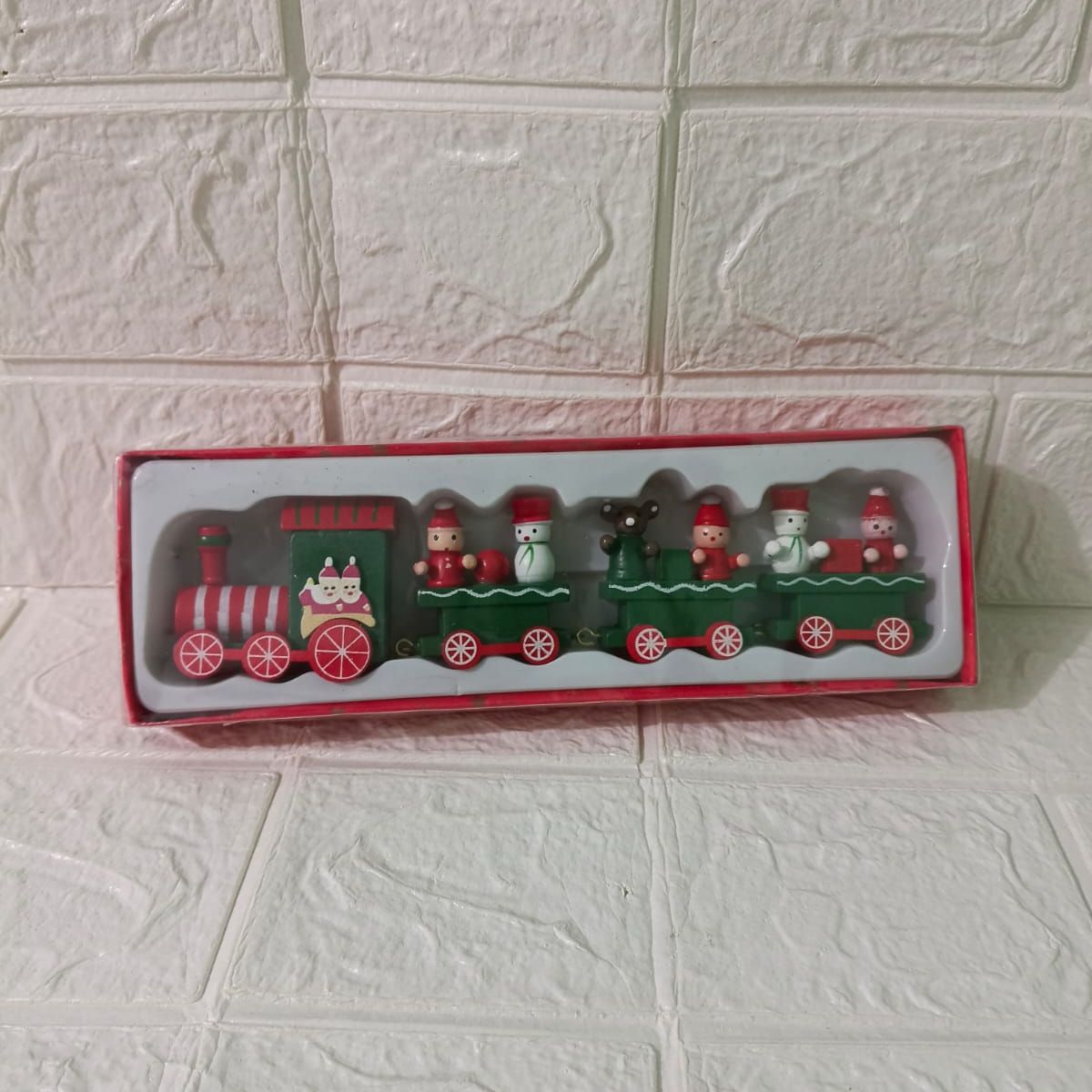 GENERICO - TRENCITO NAVIDEÑO DE MADERA 2 DE 21CM