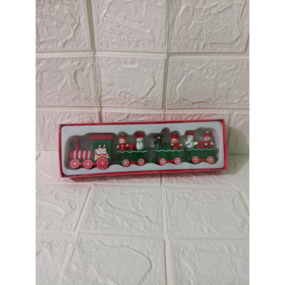 GENERICO - TRENCITO NAVIDEÑO DE MADERA 2 DE 21CM