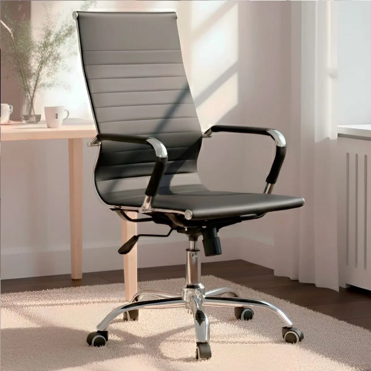 KOMSUM - Silla de Oficina Ejecutiva Base de Acero Komsum Cannes