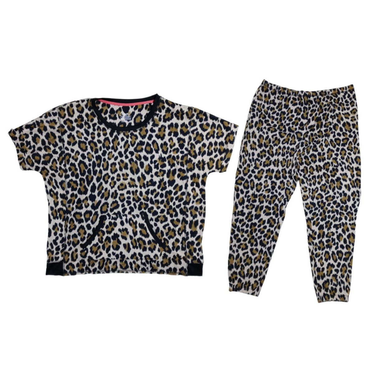 GENERICO - Set de Pijama Polo Pantalon Modelo Leopardo Mujer Talla XL