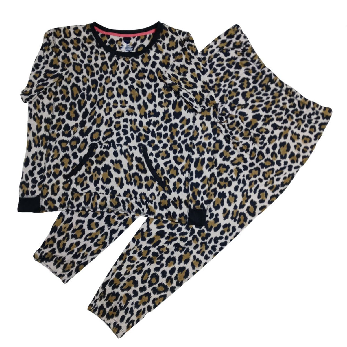 GENERICO - Set de Pijama Polo Pantalon Modelo Leopardo Mujer Talla XL