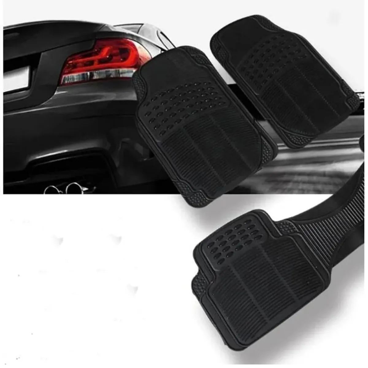 GENERICO - Alfombra Piso De Goma Auto Universal 3 Piezas Camello /r&c