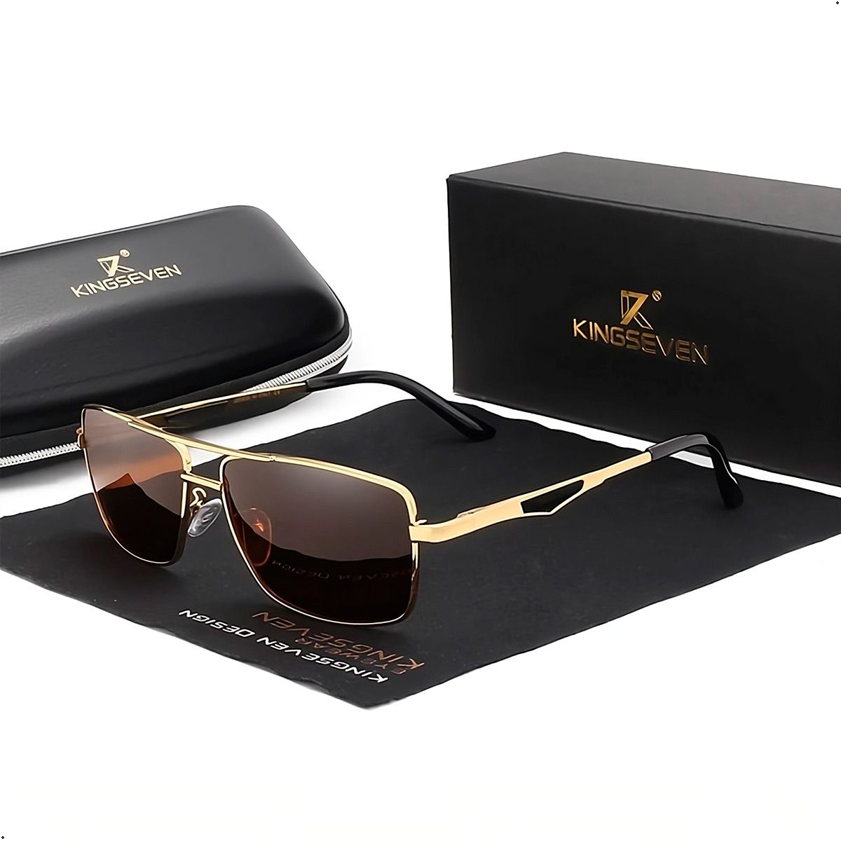 KINGSEVEN - Lentes de Sol Kingseven Modelo Aviador Proteccion UV 400