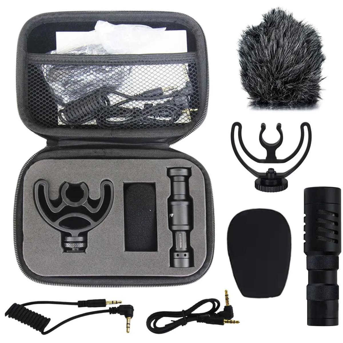 ASTRID - Micrófono Cañon Cardioide Prof Astrid Estuche Cámara Celular