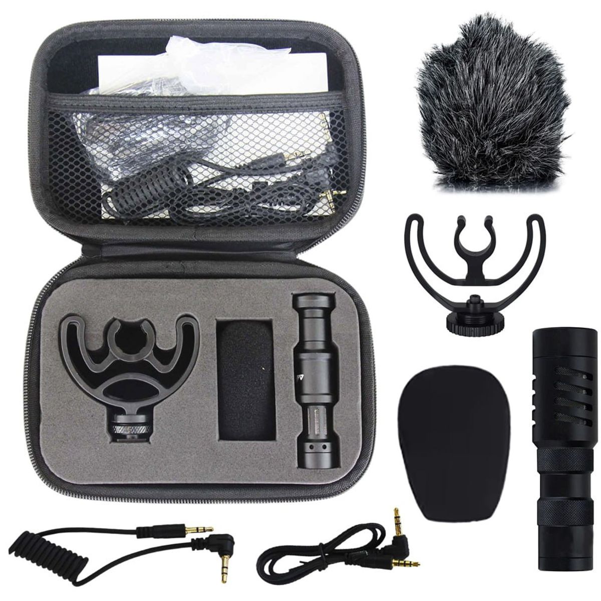 ASTRID - Micrófono Cañon Cardioide Prof Astrid Estuche Cámara Celular