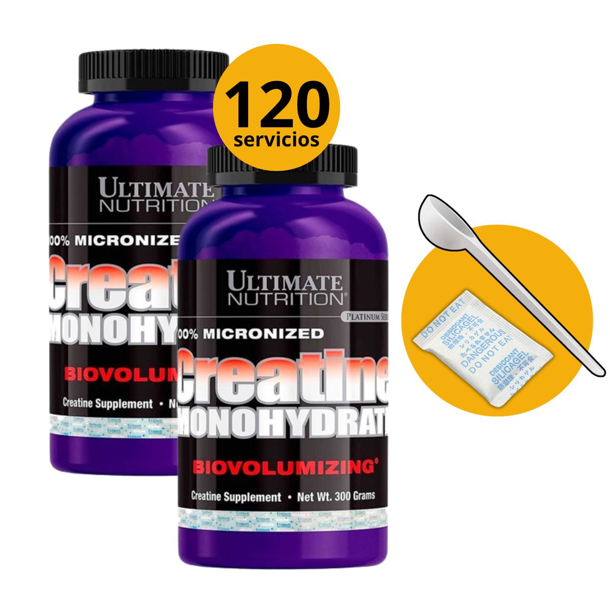 ULTIMATE NUTRITION - CREATINAS ULTIMATE NUTRITION DE 300gr 2und - CREATINAS MONOHIDRATADAS