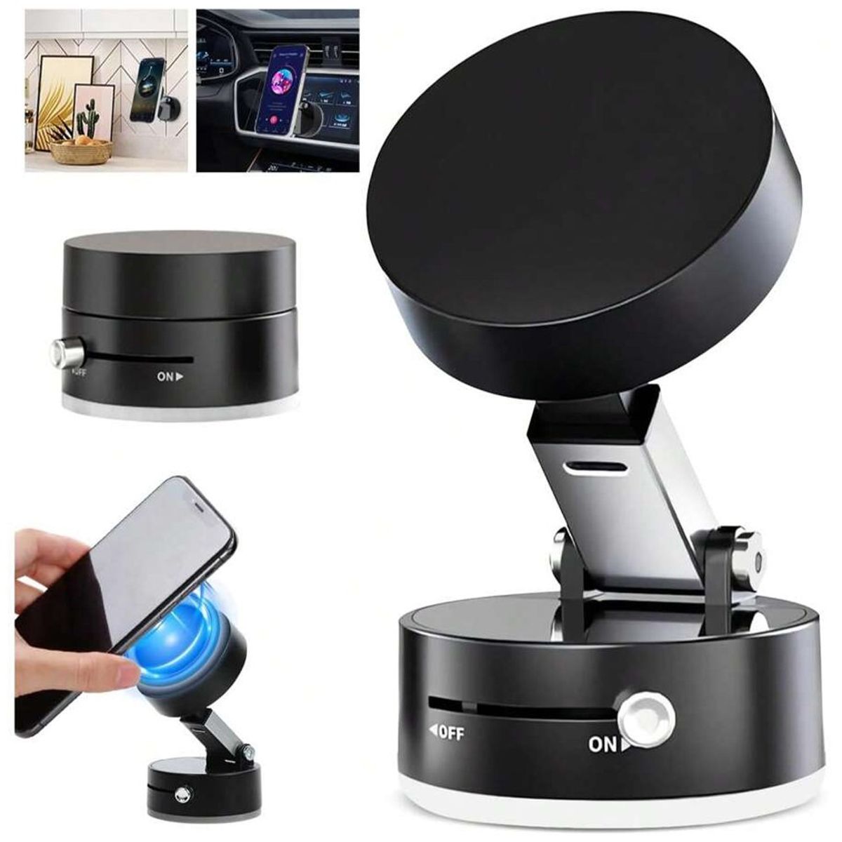 SAFARI - Holder Magnético Plegable Auto Casa Para Celular Con Succion