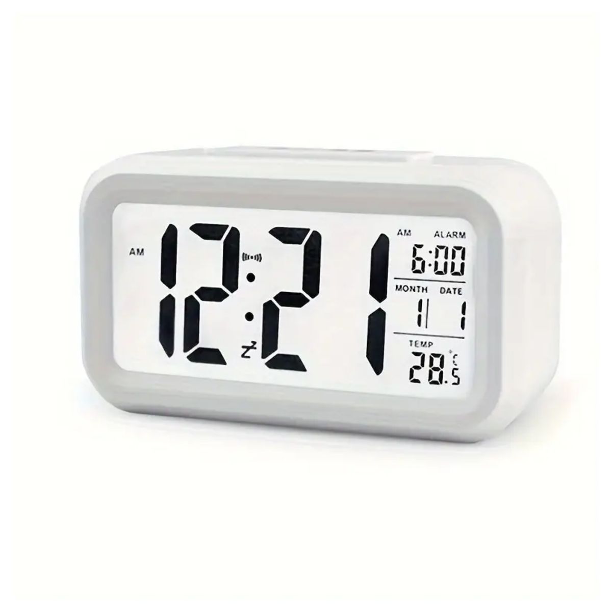 GENERICO - Reloj Despertador Digital Pantalla LED Muestra la Temperatura
