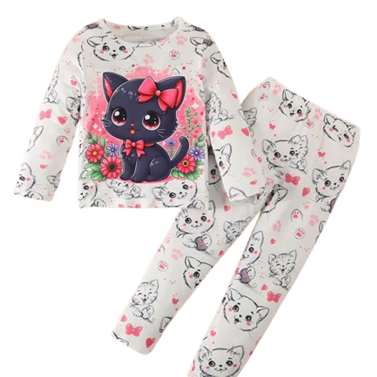 GENERICO - Pijama de dos piezas niña 130 cm de altura