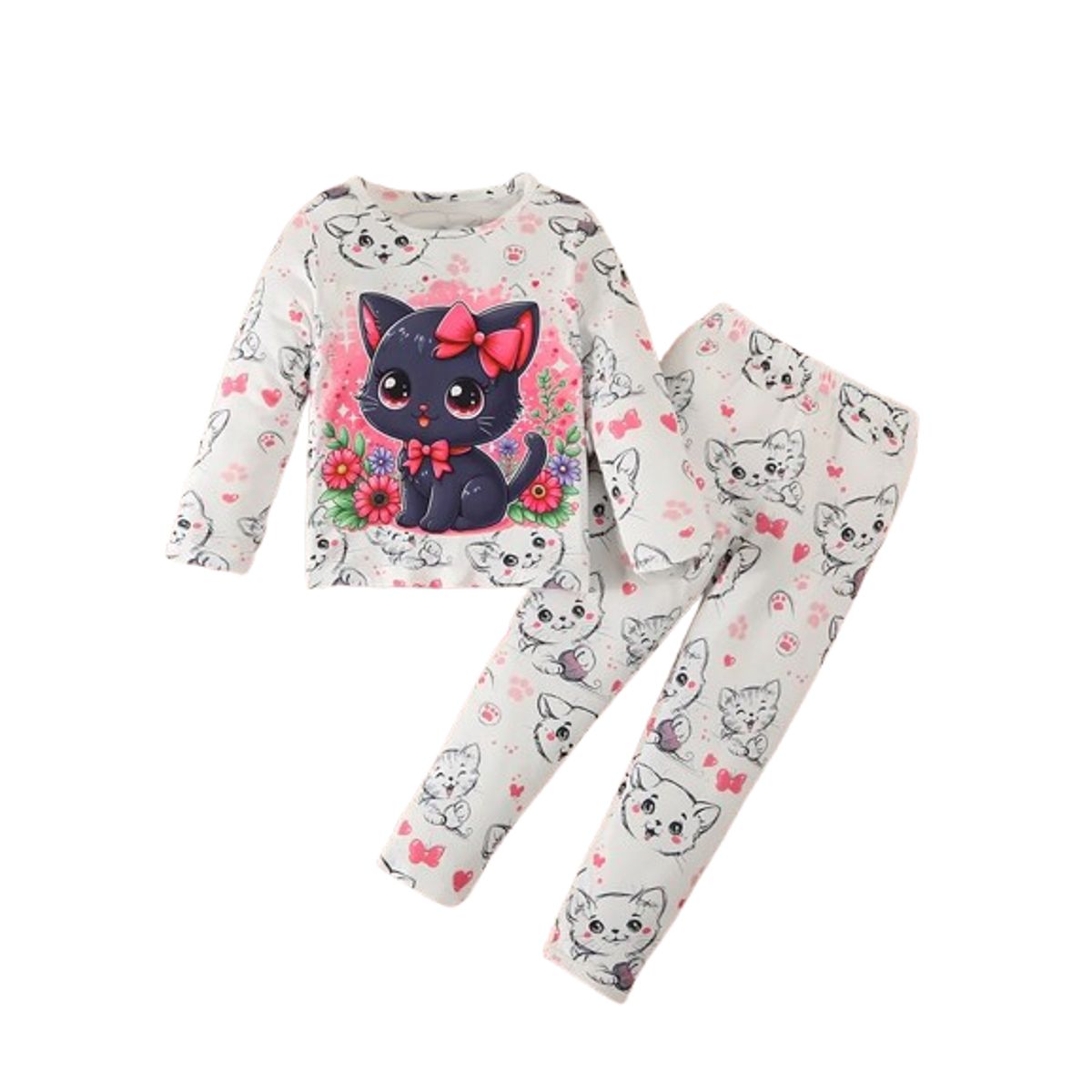 GENERICO - Pijama de dos piezas niña 130 cm de altura