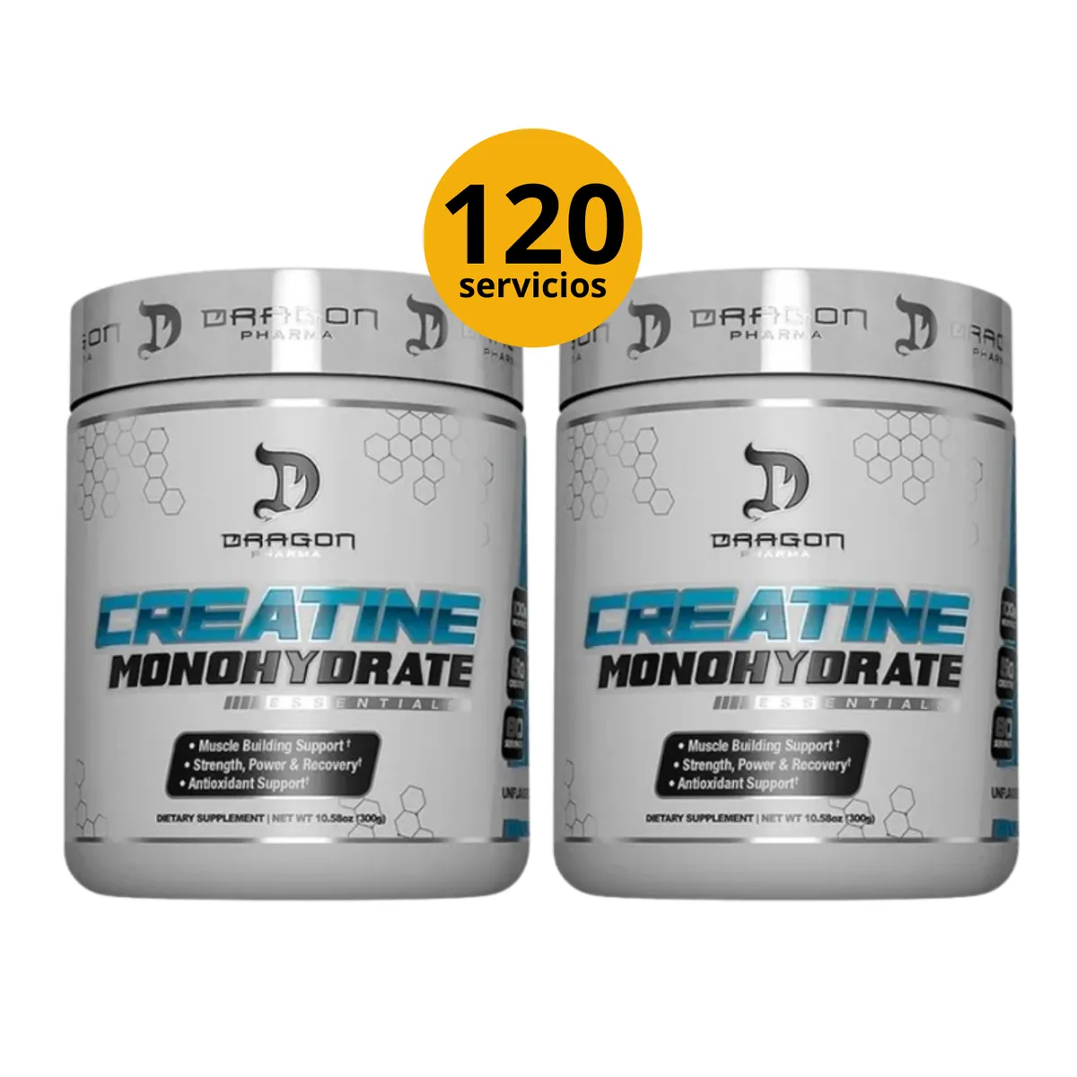 DRAGON - CREATINAS DRAGON PHARMA DE 300gr 2und - CREATINAS MONOHIDRATADAS