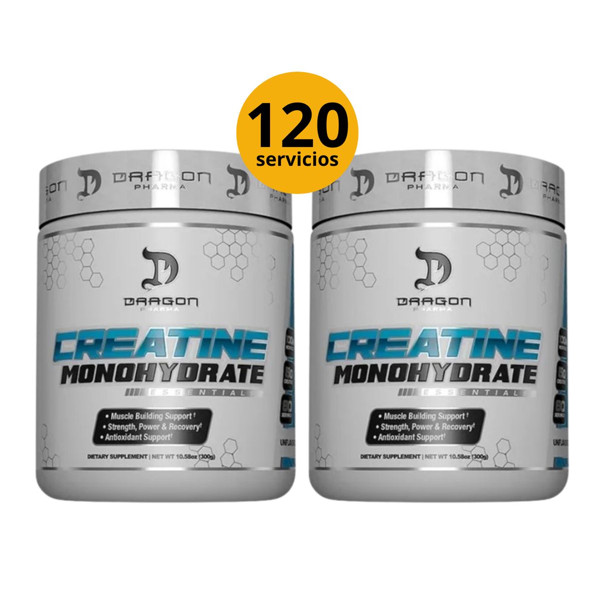 DRAGON - CREATINAS DRAGON PHARMA DE 300gr 2und - CREATINAS MONOHIDRATADAS