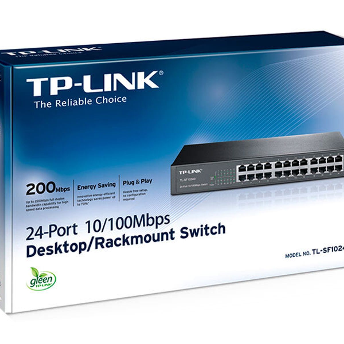 TP LINK - SWITCH TP-LINK 24 PUERTOS 10/100 TL-SF1024D METÁLICO