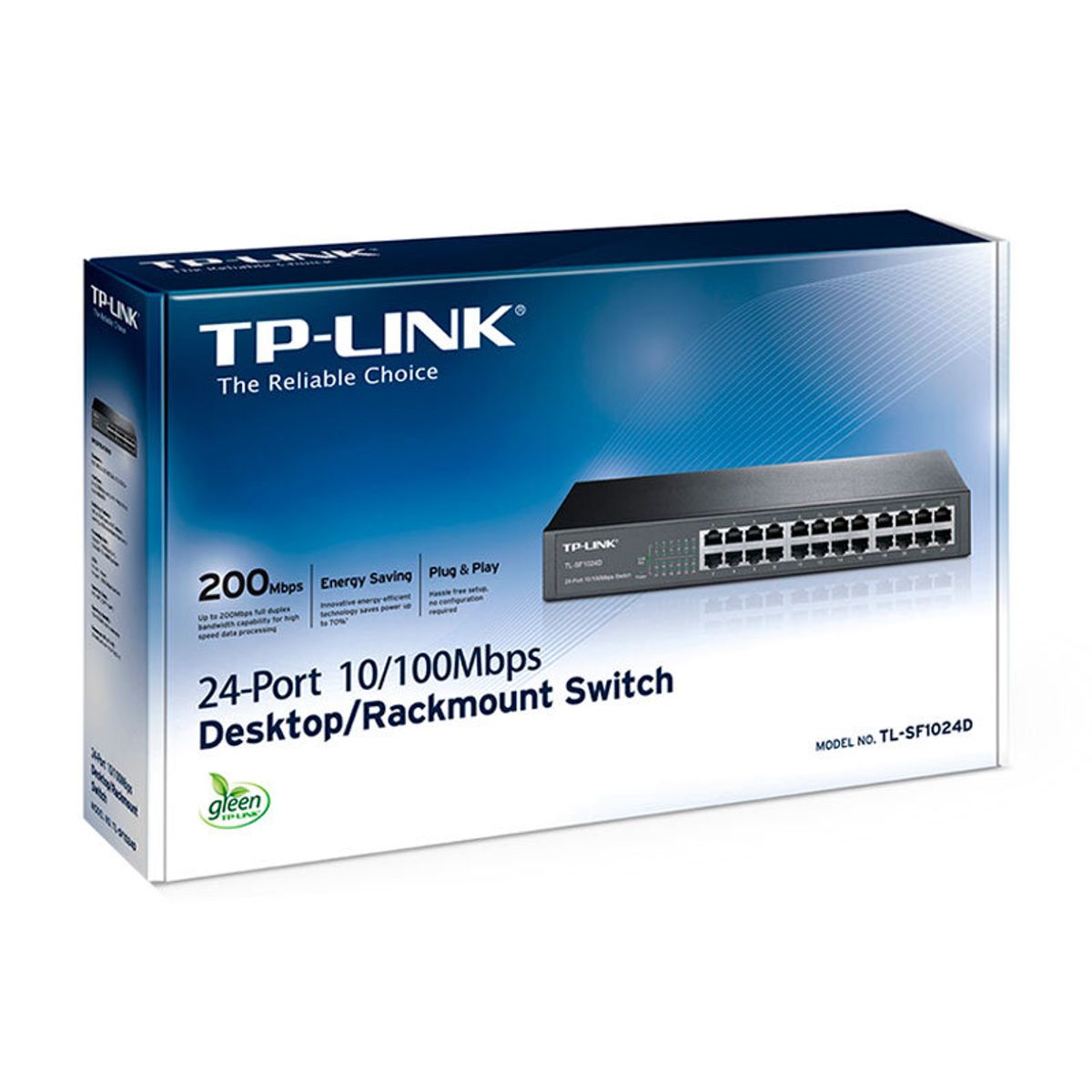 TP LINK - SWITCH TP-LINK 24 PUERTOS 10/100 TL-SF1024D METÁLICO