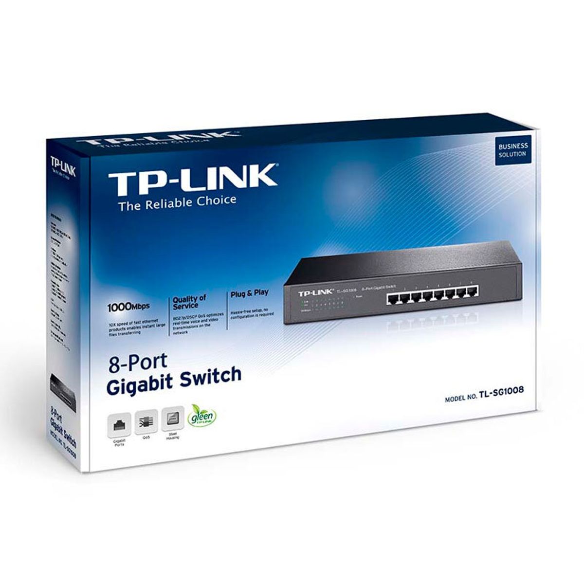 TP LINK - SWITCH TP-LINK 8 PUERTOS 10/100/1000 GIBABIT TL-SG1008 EN RACKET