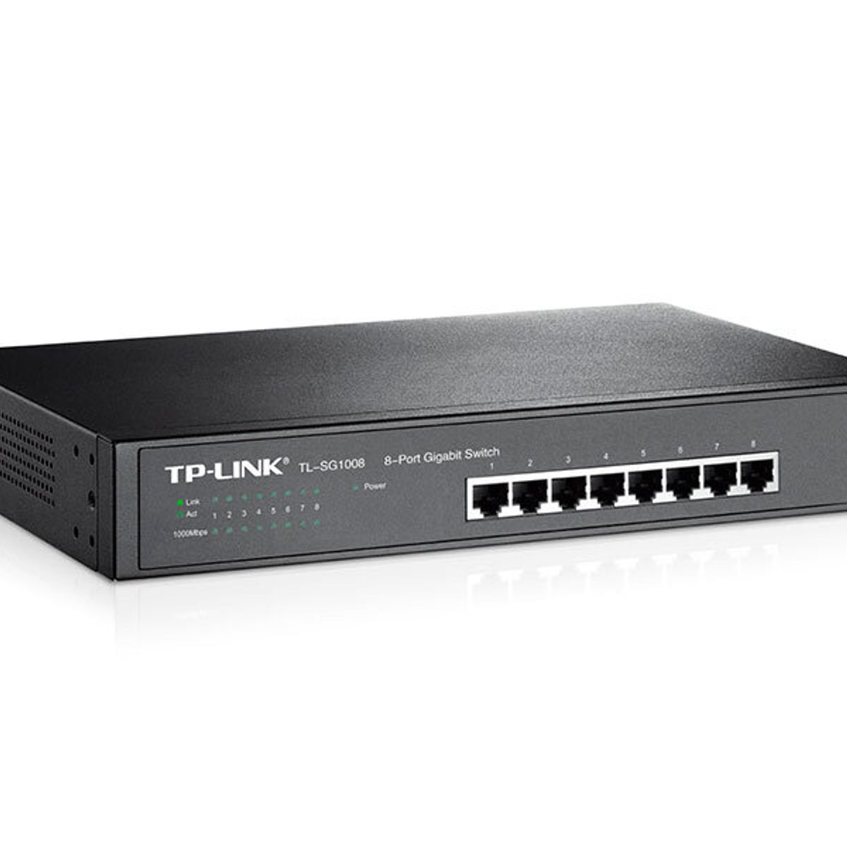 TP LINK - SWITCH TP-LINK 8 PUERTOS 10/100/1000 GIBABIT TL-SG1008 EN RACKET