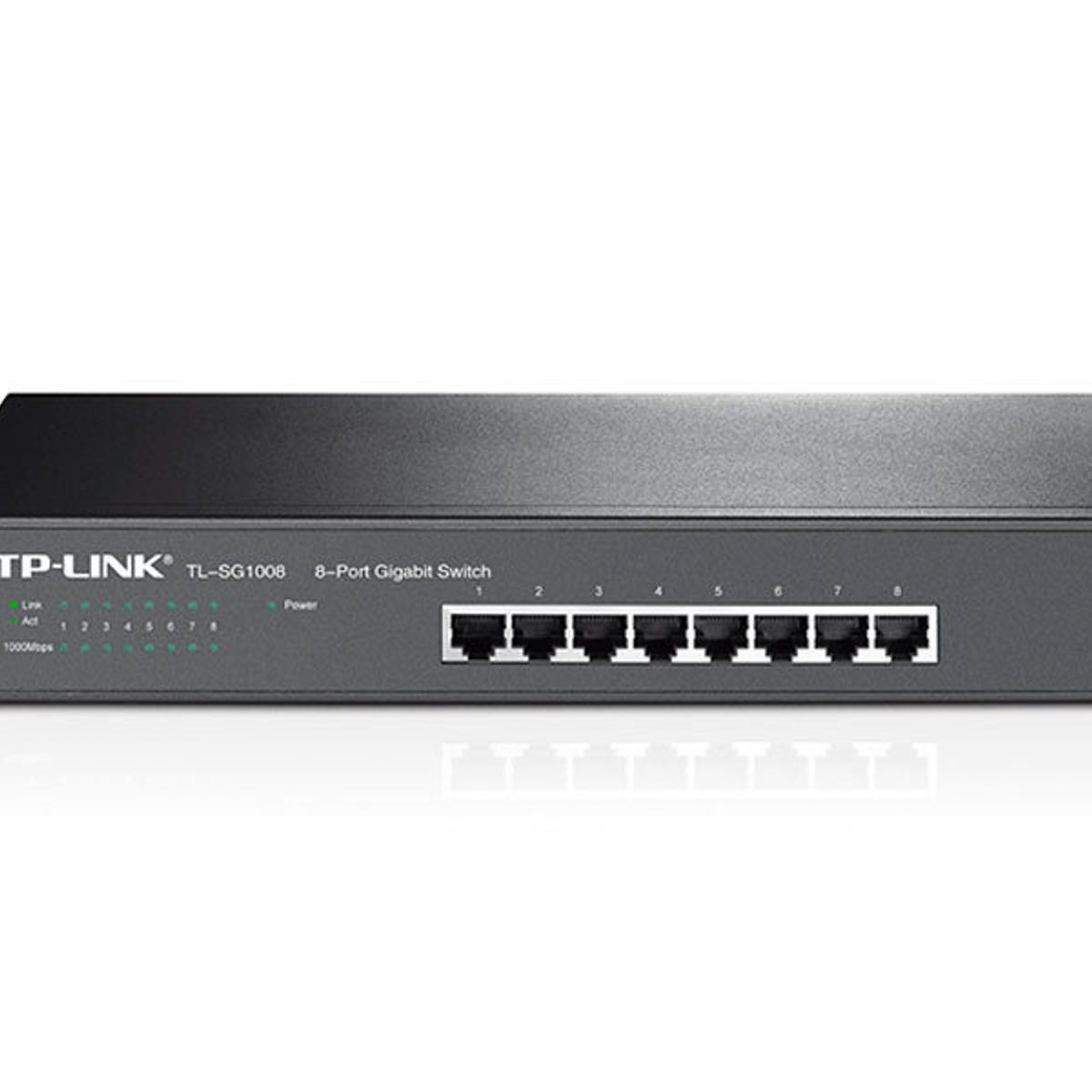 TP LINK - SWITCH TP-LINK 8 PUERTOS 10/100/1000 GIBABIT TL-SG1008 EN RACKET