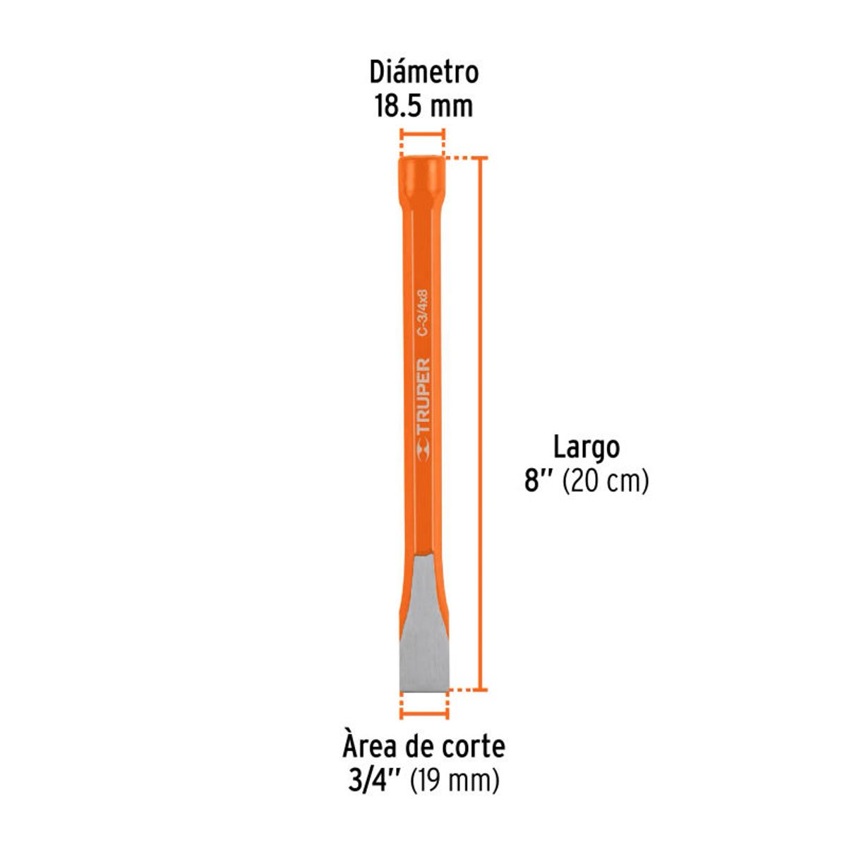 Truper - Cincel de corte frío de 34 X 8 Truper - 12142