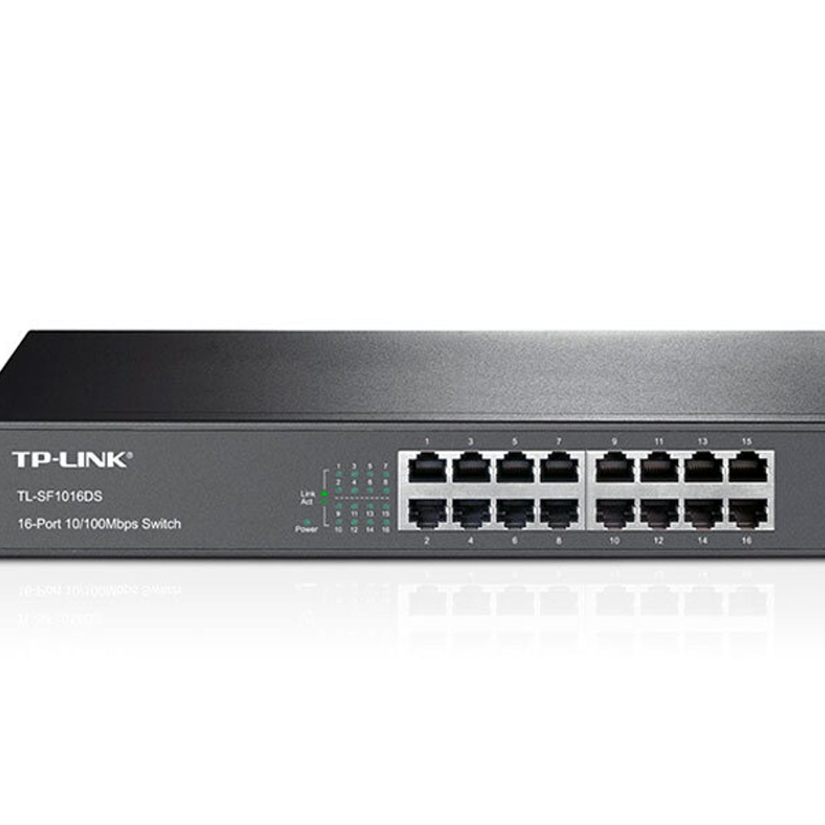TP LINK - CONMUTADOR TP-LINK DE 16 PUERTOS 10/100 TL-SF1016DS PARA RACK 19