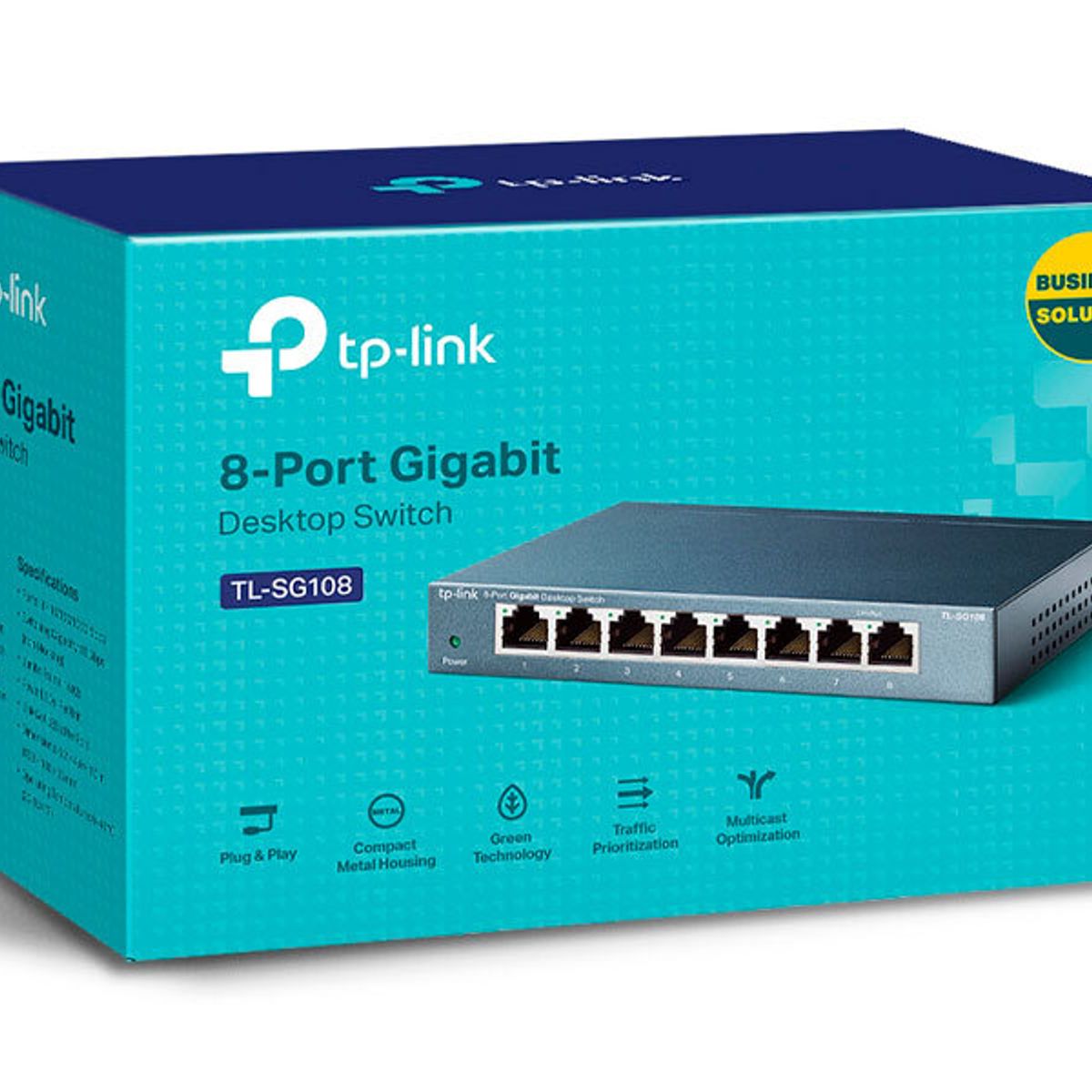 TP LINK - CONMUTADOR TP-LINK TL-SG108 GIGABIT 8PTOS