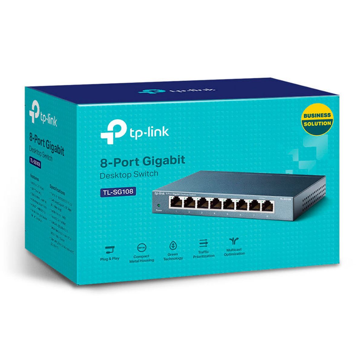 TP LINK - CONMUTADOR TP-LINK TL-SG108 GIGABIT 8PTOS