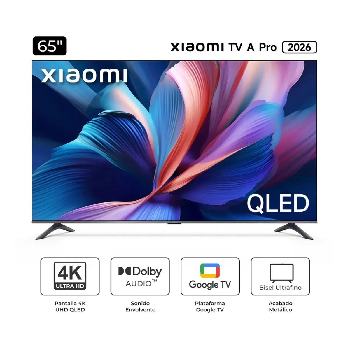 XIAOMI - Xiaomi Televisor 65" Smart TV QLED, 4k Ultra HD, A PRO 2026