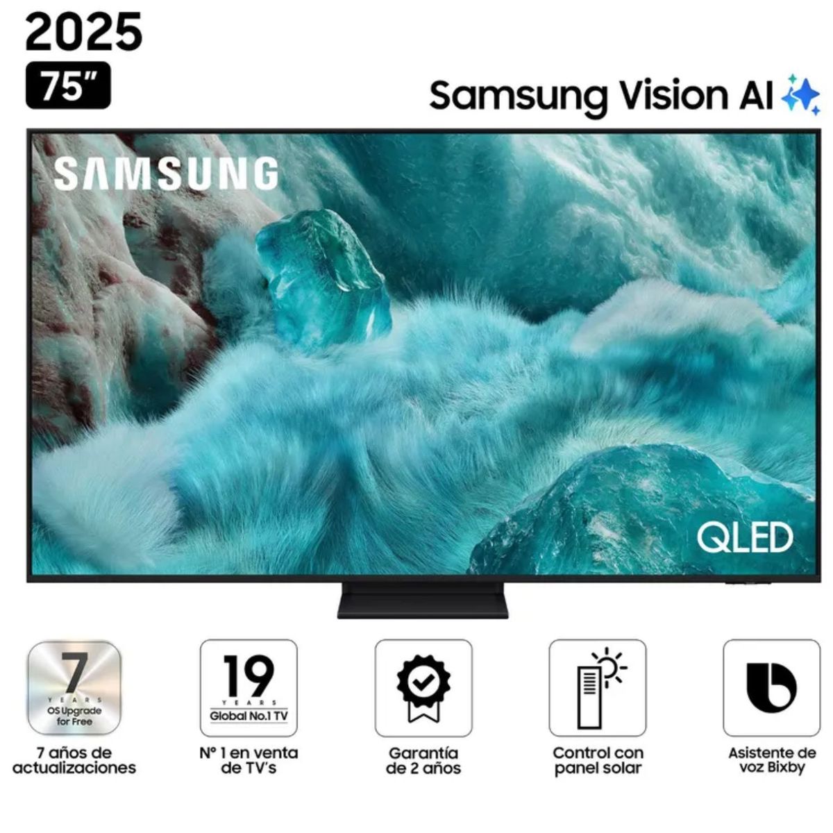 SAMOA - Televisor Samsung QLED 75 Visión AI Smart TV QN75Q7F5AGXPE - Nuevo 2025