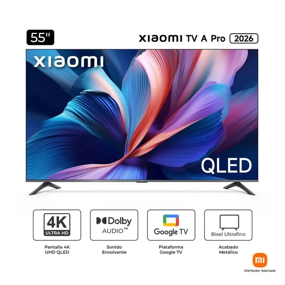 XIAOMI - Xiaomi Televisor 55" Smart TV QLED, 4k Ultra HD, A PRO 2026