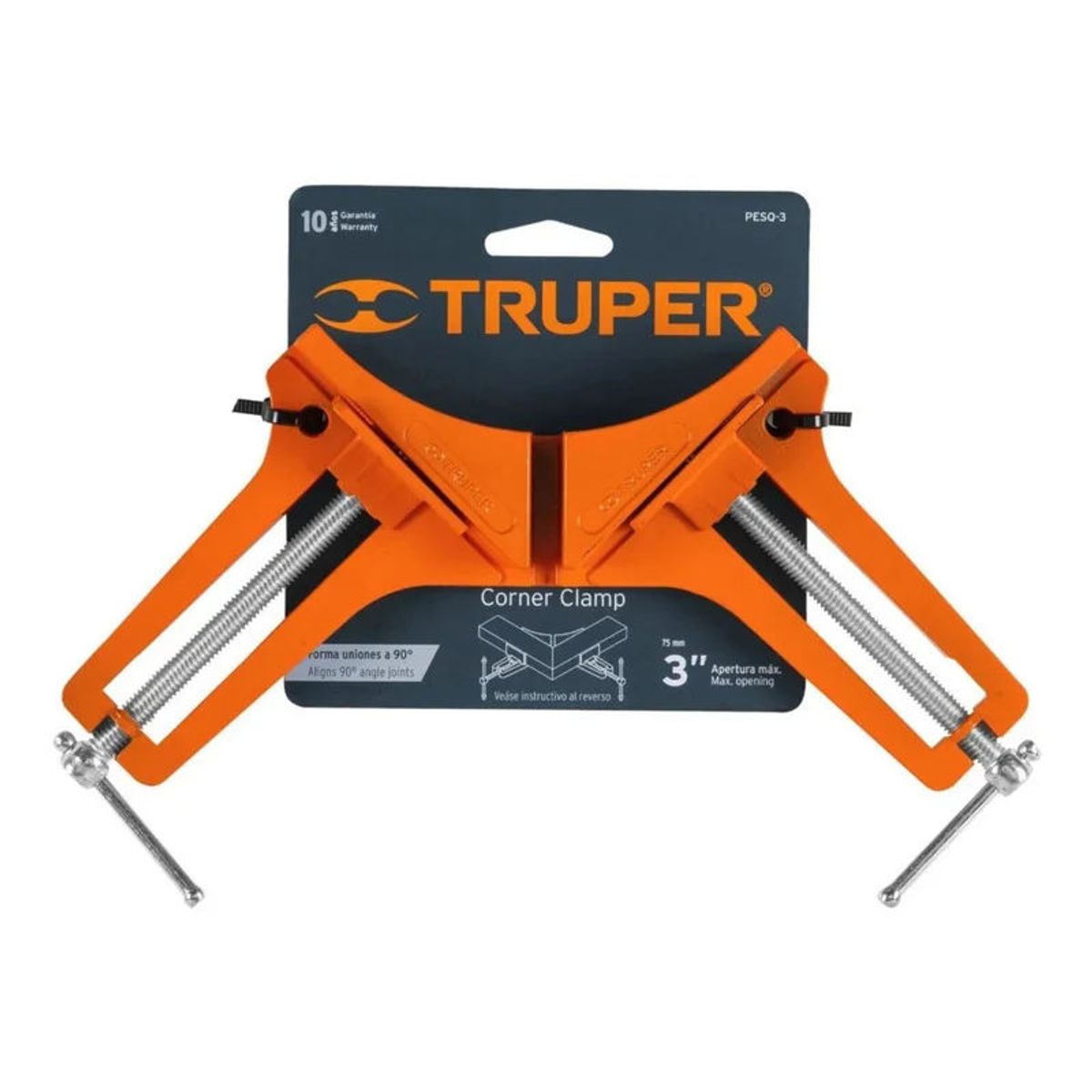 TRUPER - Prensa esquinera de 3 profesional cuerpo aluminio Truper - 17690