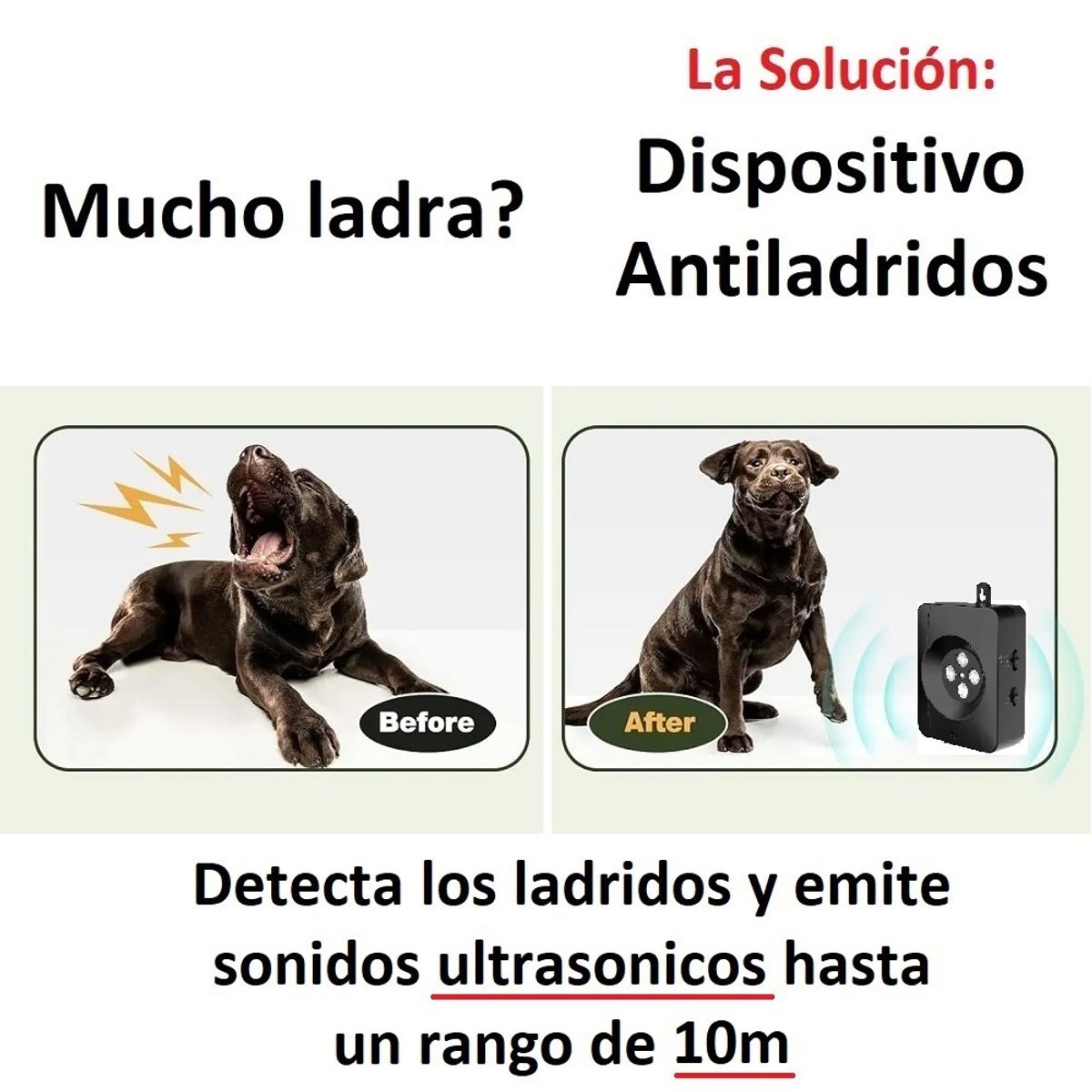 GENERICO - Controlador de Ladridos Ultrasónico Calma a los Perros K3