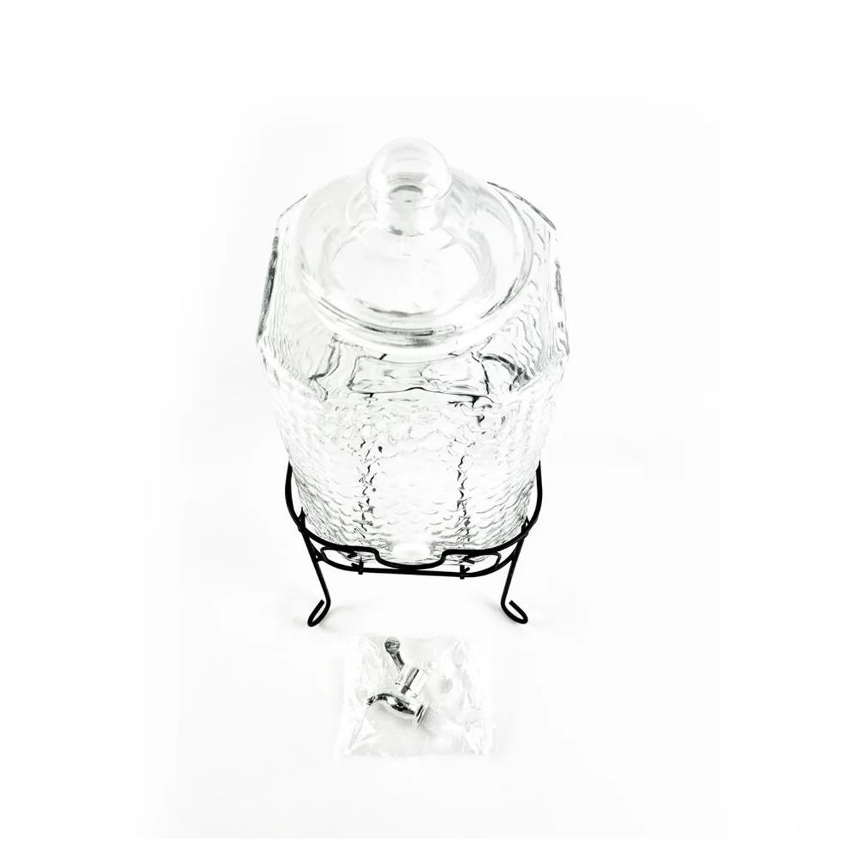 ICHIMATSU - Dispensador De Vidrio Cuadrado 6 Lt. C/Rack