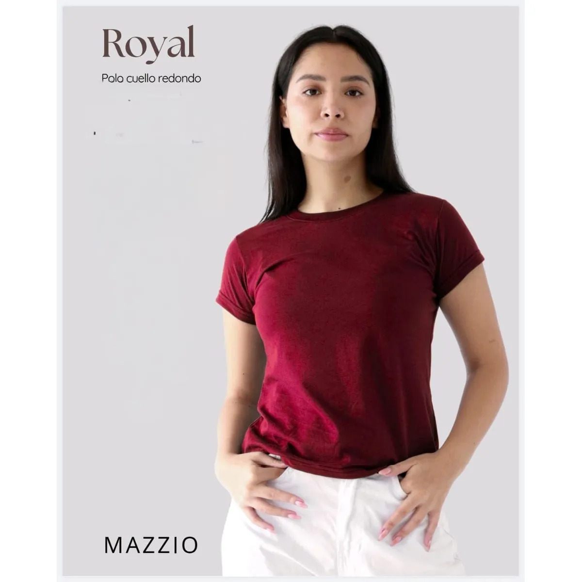 GENERICO - Polo Mujer Cuello Redondo Algodón