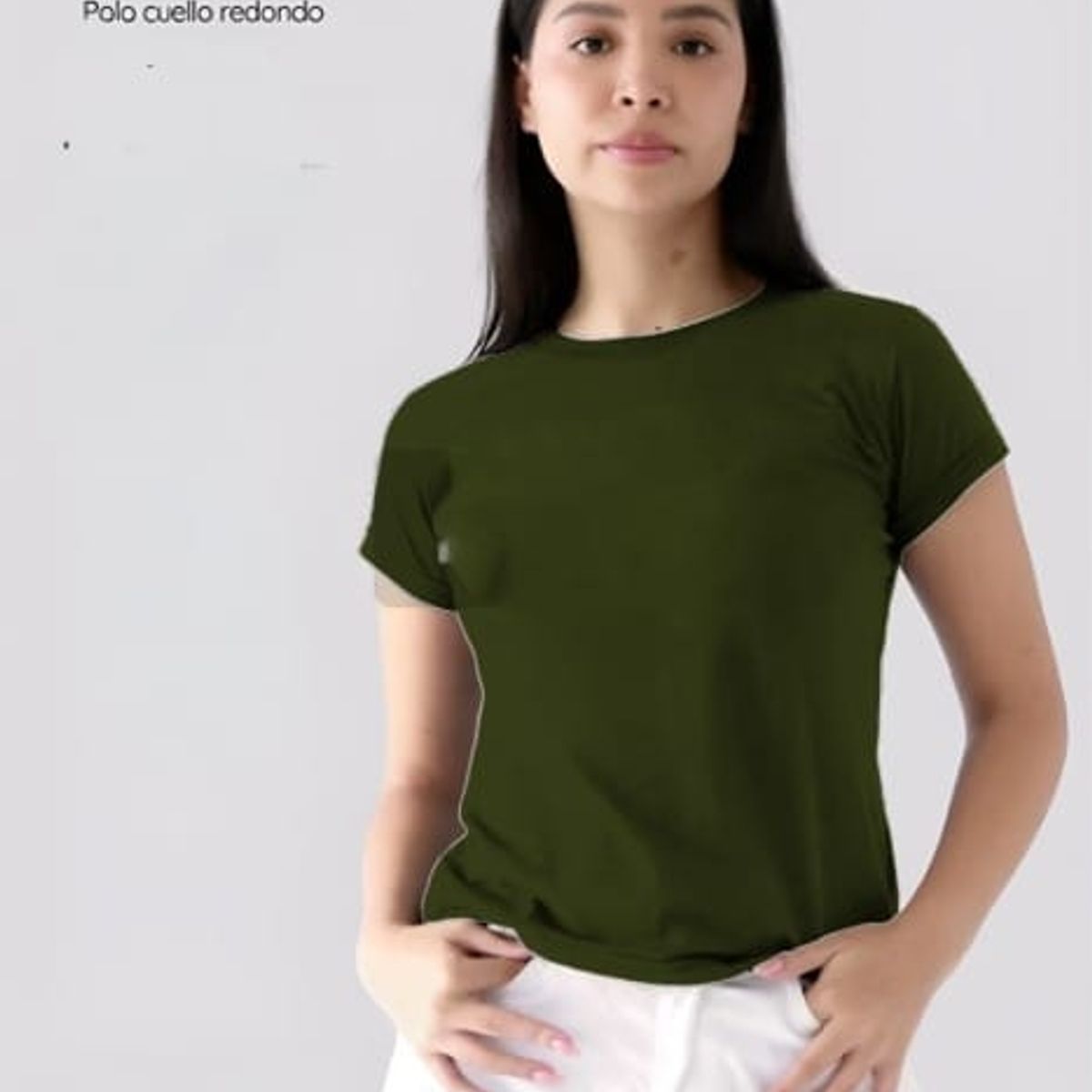 GENERICO - Polo Mujer Cuello Redondo Algodón