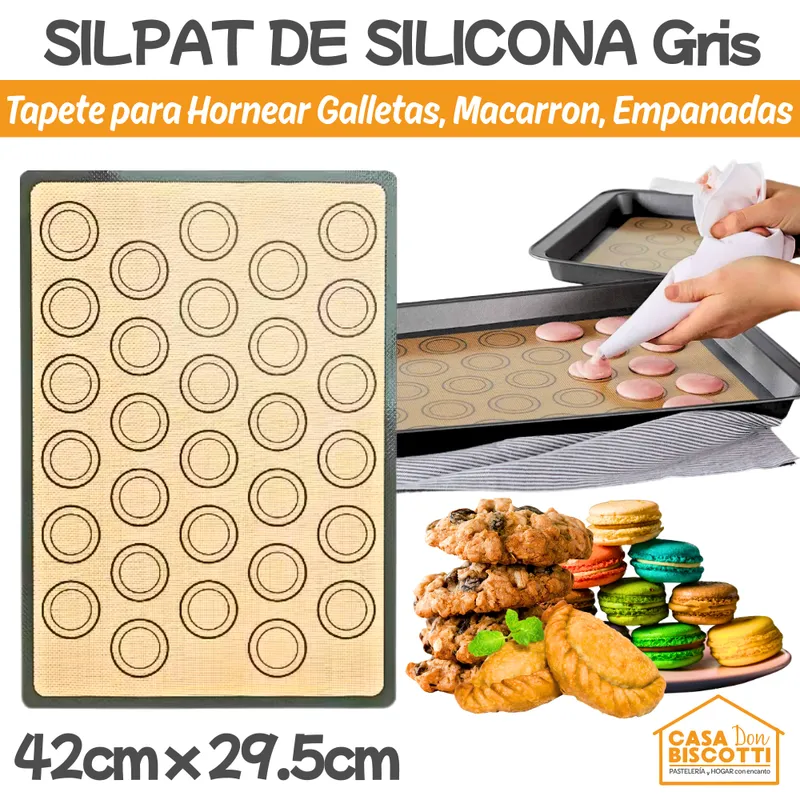 Lamina Silicona para Macarons 42x30cm Silpat Silpack para