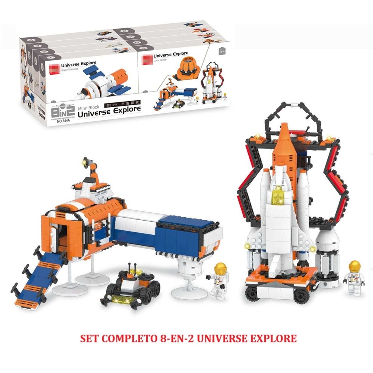 PEQUEÑAS TRAVESURAS - Bloques de Construccion Set Completo Universe Explore 8 en 2