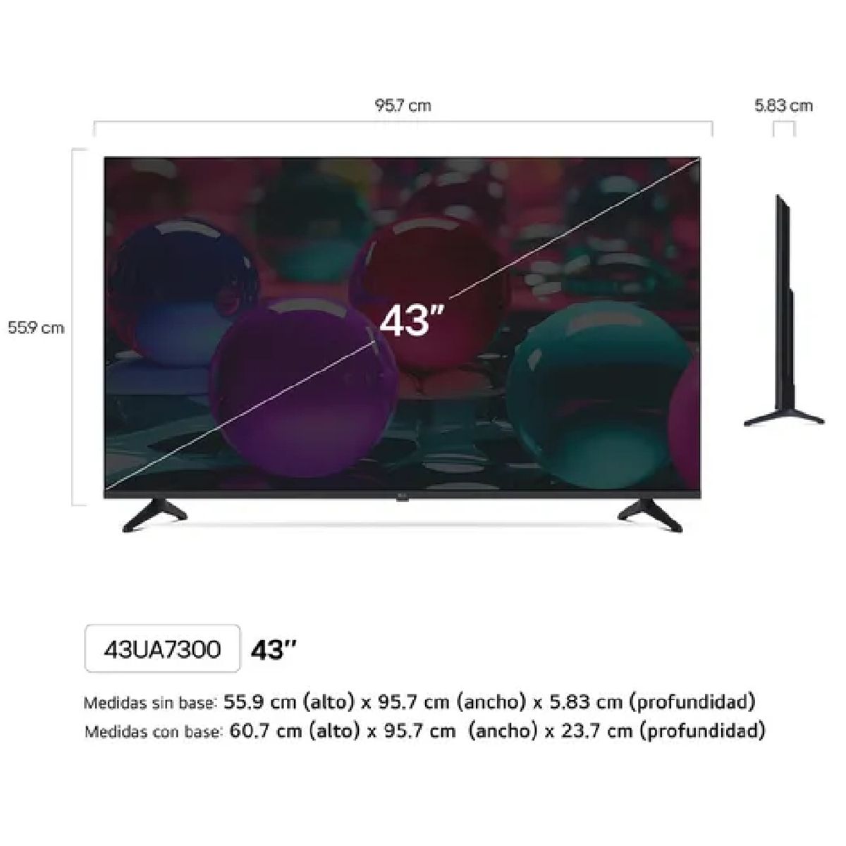 GENERICO - Televisor LG Smart TV 43 4K UHD AI 43UA7300PSB