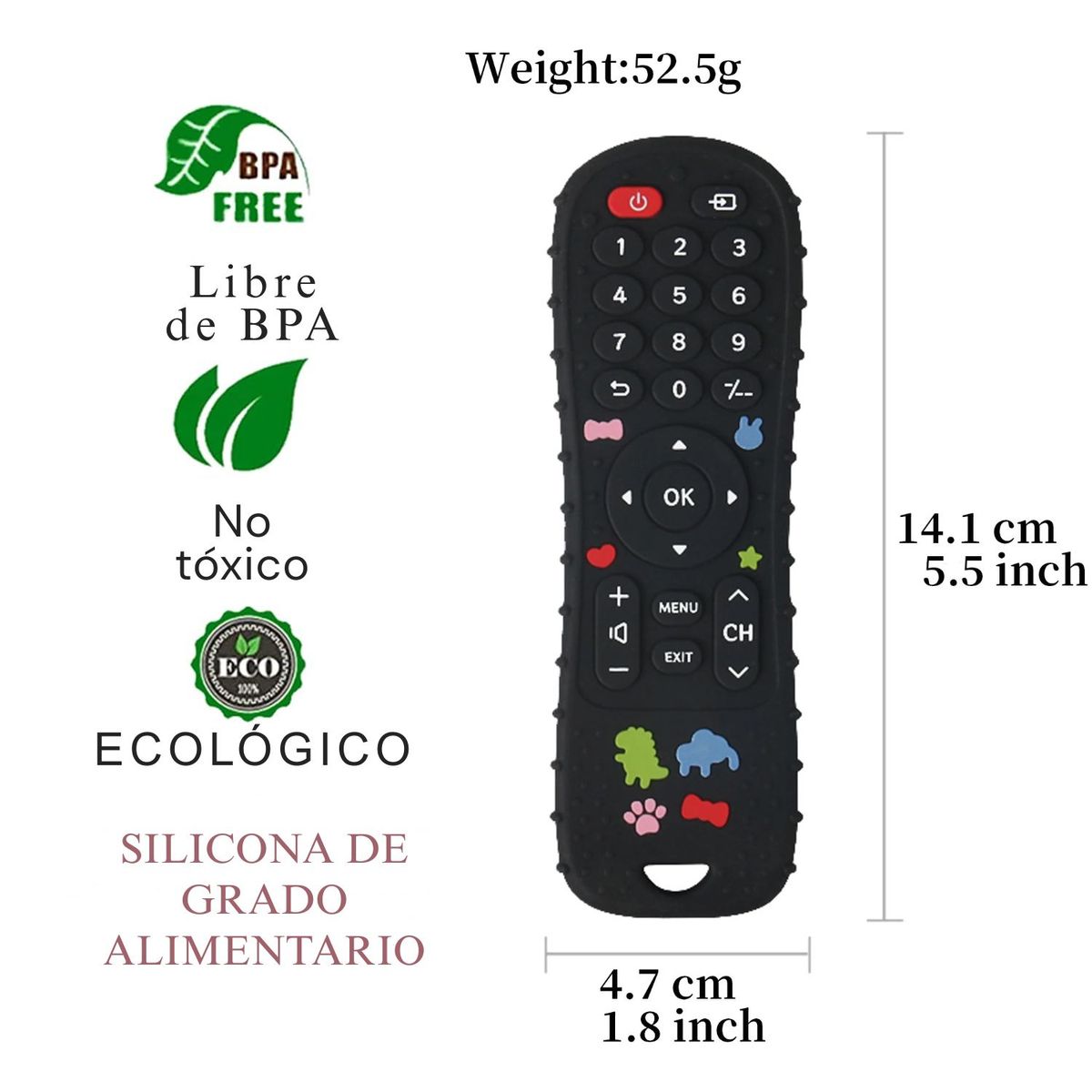 OEM - Mordedores para Dentición Bebé 3-36 Meses 100% Silicona