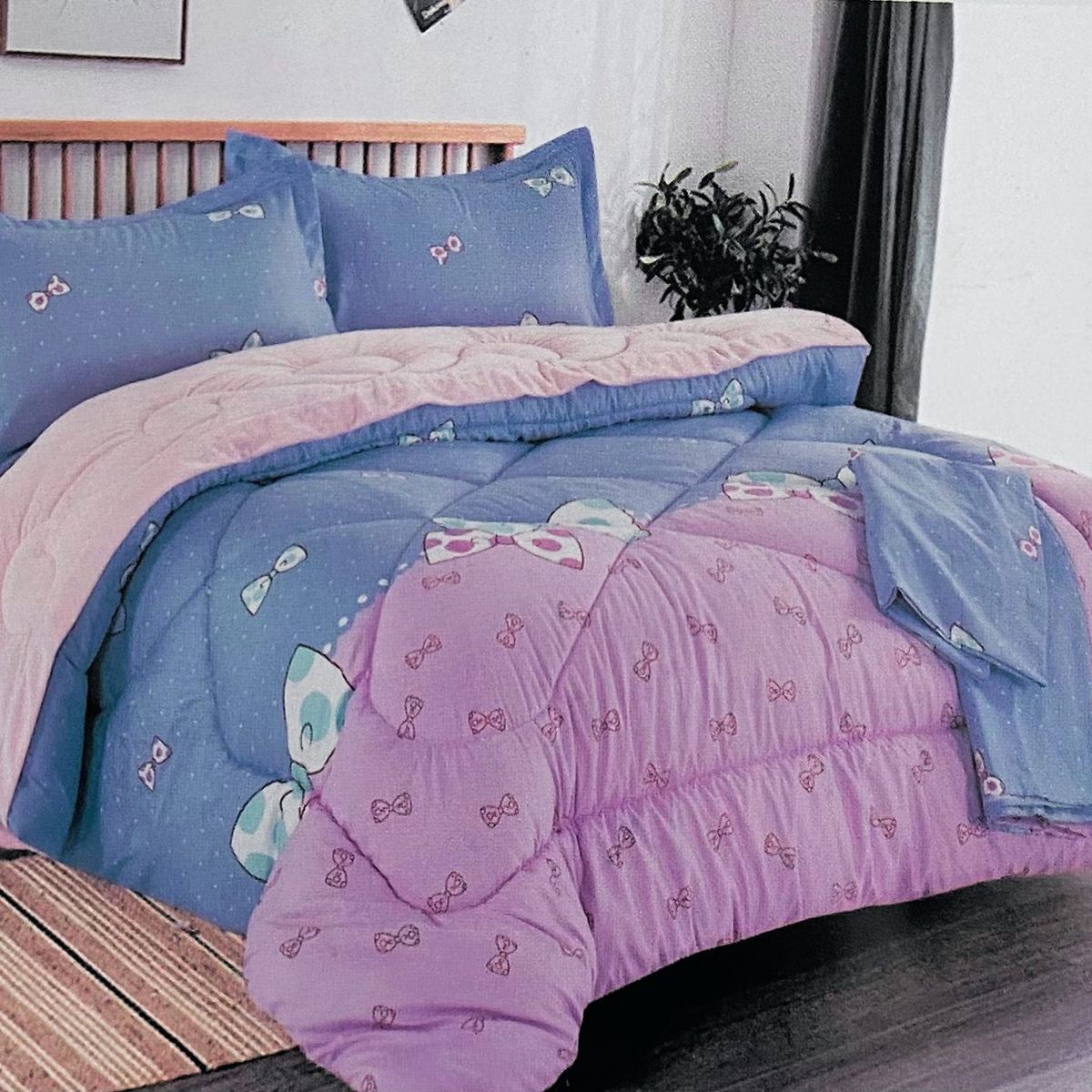 MINGDA - Set Edredón Kids Piel 1.5 pz de Angel + Sabanas + Fundas 5 piezas