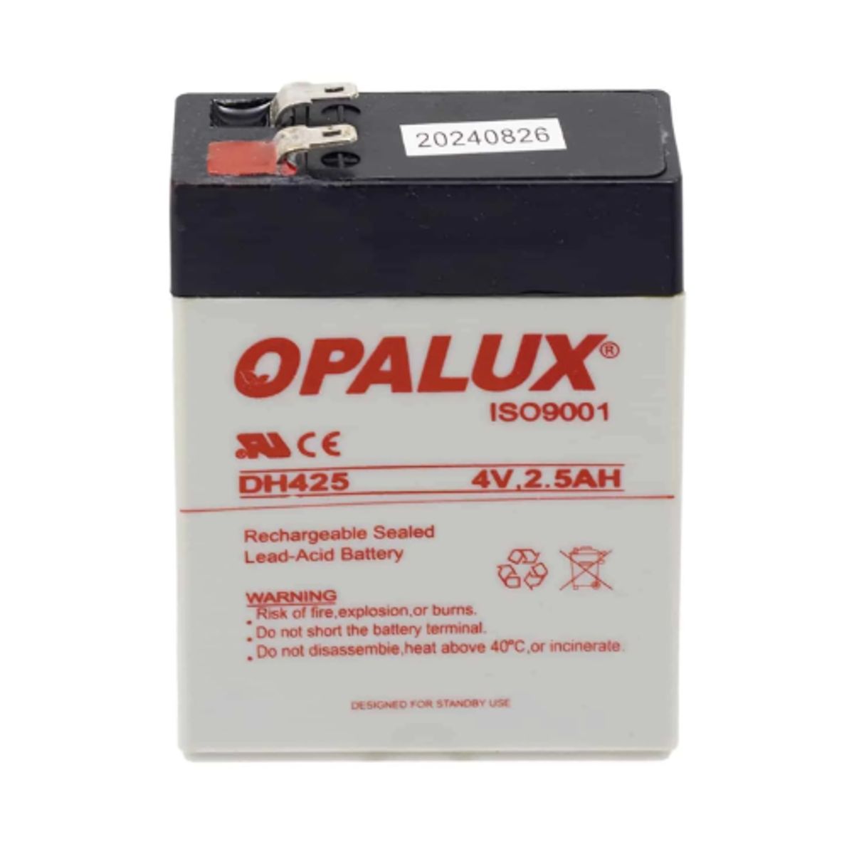 OPALUX - Batería Seca 4V 25AH Delgada DH425 OPALUX