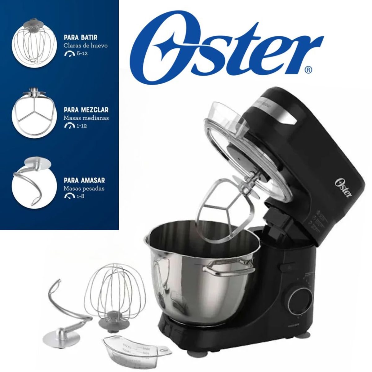 OSTER - BATIDORA PLANETARIA OSTER 4LT 12 VELOCIDADES COLOR NEGRO MOD FPSTSMPL2B