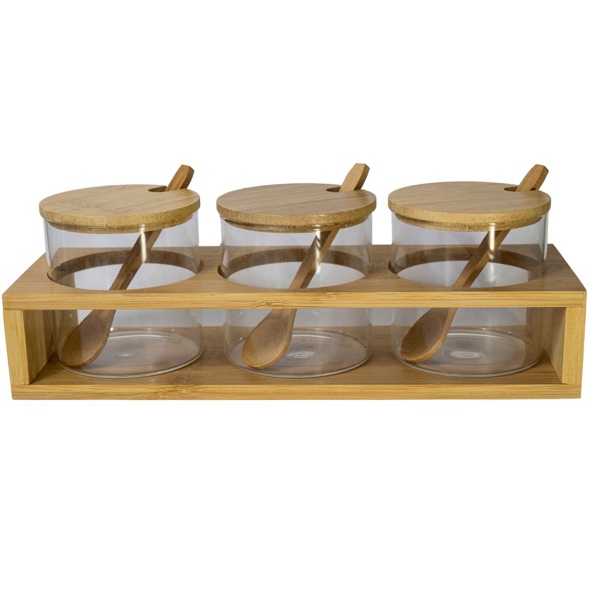 GENERICO - SET CONDIMENTERO BAMBU TRIO NATURAL