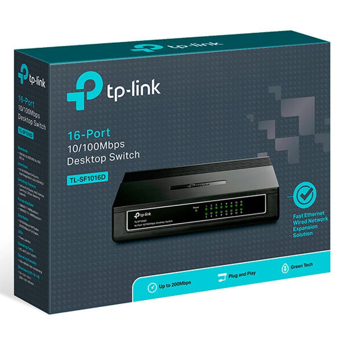 TP LINK - Switch TP-Link de 16 puertos 10/100 TL-SF1016D