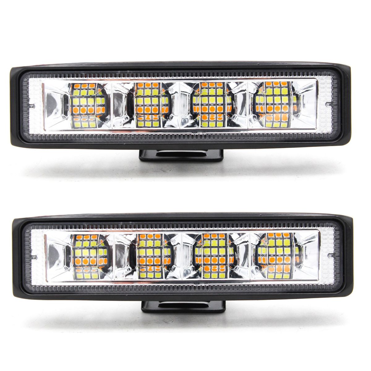 GENERICO - 2 Pcs Faro LED 24 LED 8W 5 Funciones Dual Voltaje 8-100V